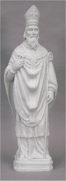 Saint Patrick Faux Granite Statue Catholic Irish Gift
